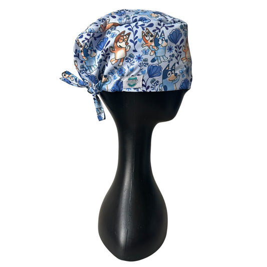 Bluey flores azules